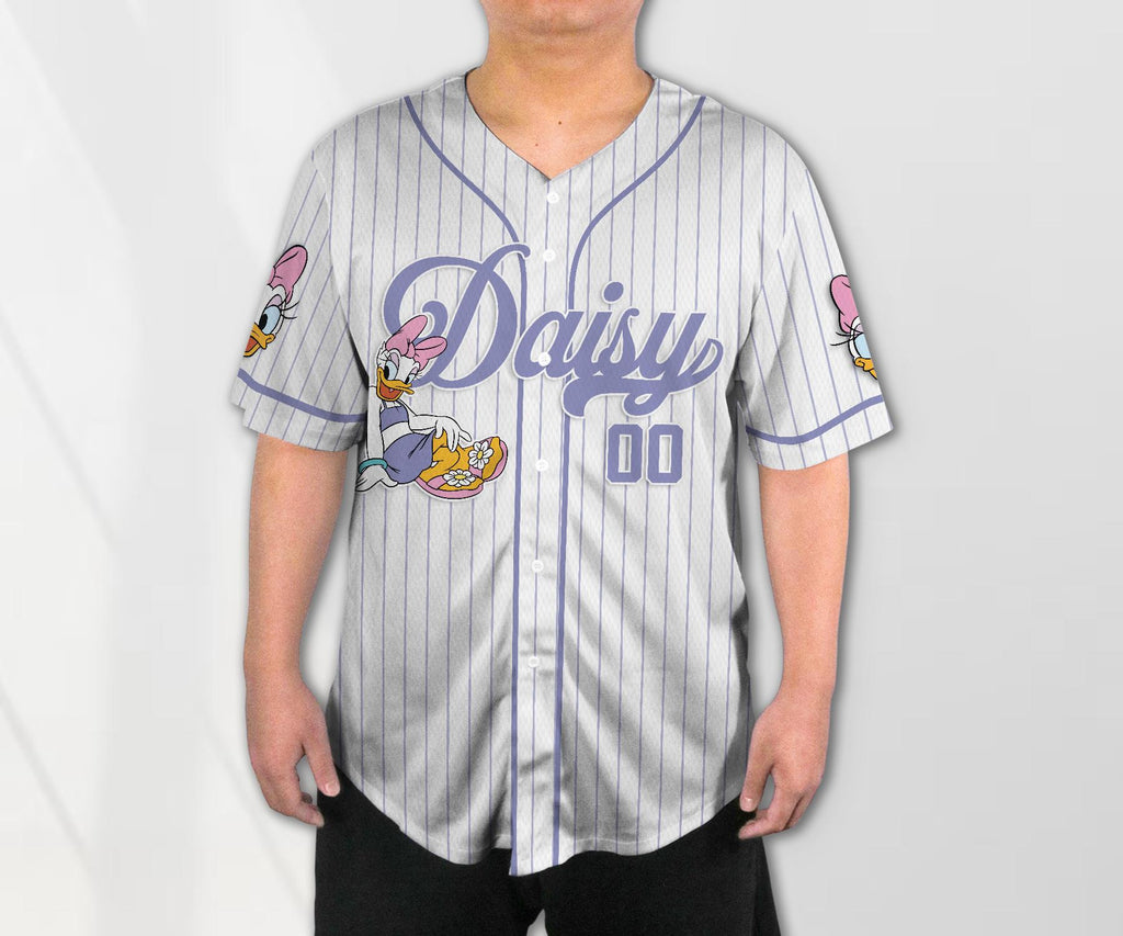 Daisy Baseball Jersey Shirt Personalized Daisy Duck Shirt Custom Baseball Jersey Shirt Gifts
