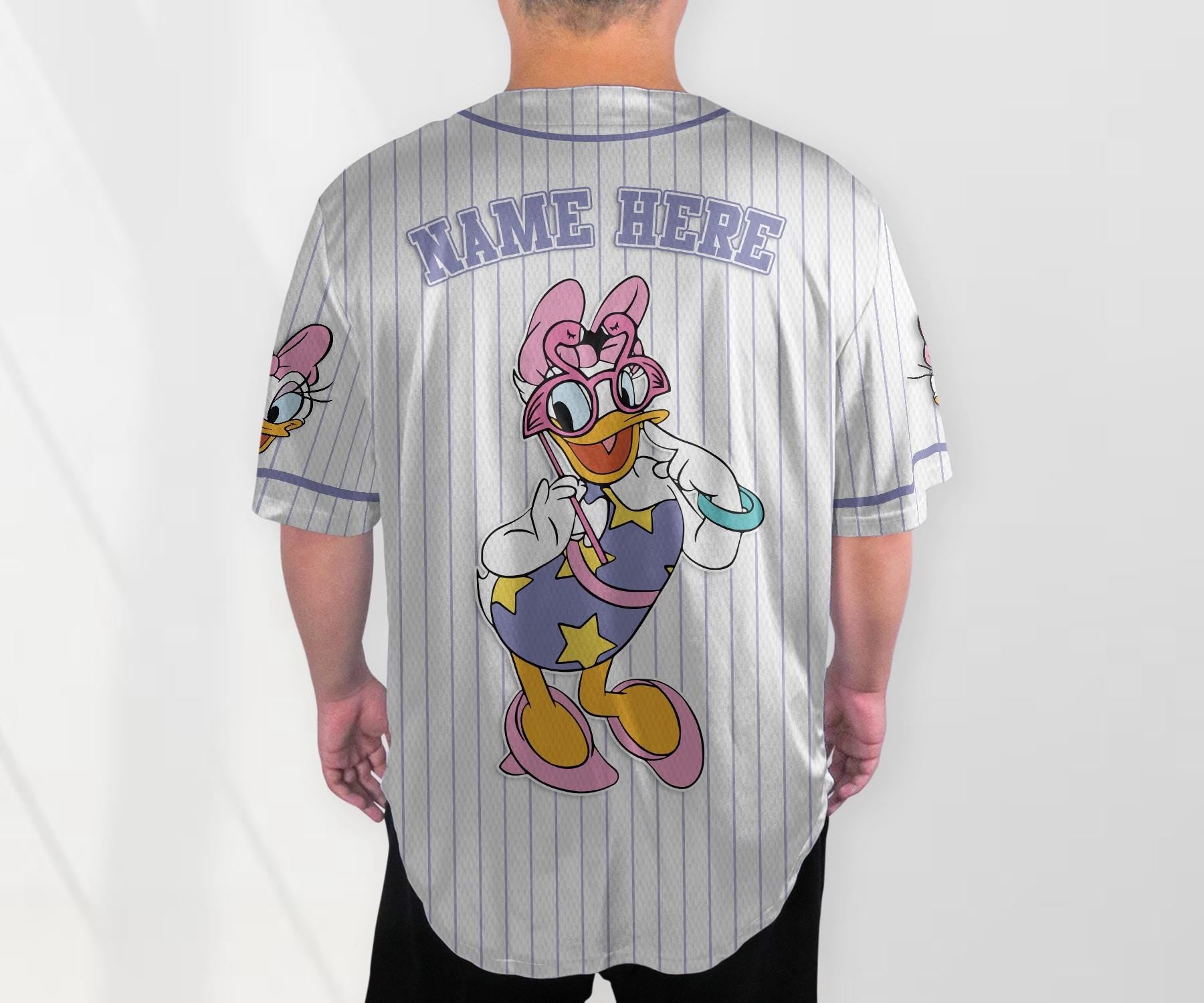 Daisy Baseball Jersey Shirt Personalized Daisy Duck Shirt Custom Baseball Jersey Shirt Gifts