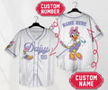 Daisy Baseball Jersey Shirt Personalized Daisy Duck Shirt Custom Baseball Jersey Shirt Gifts
