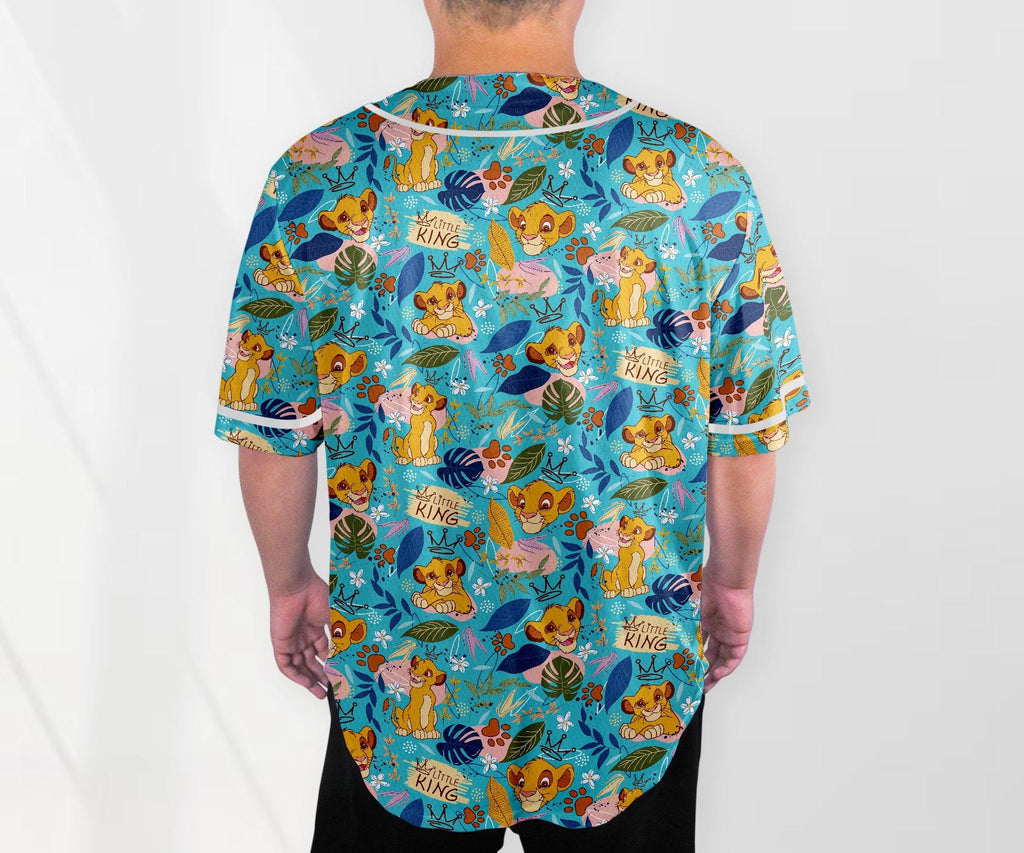 Simba Jersey Shirt The Lion King Baseball Jersey Shirt Funny Jersey Shirt Summer Tropical Shirt Simba Shirt Gifts