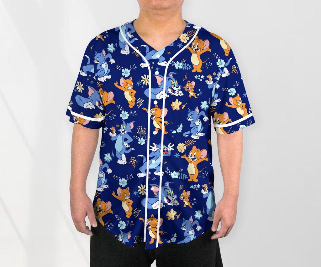 Tom And Jerry Jersey Jerry Baseball Jersey Shirt Funny Jersey Shirt Tom Shirt Gifts