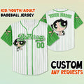 Custom Buttercup Baseball Jersey, Kid Youth Adult Jersey, Personalized Name Number Shirt, Power Cartoon Team Jersey, Gift for Fans
