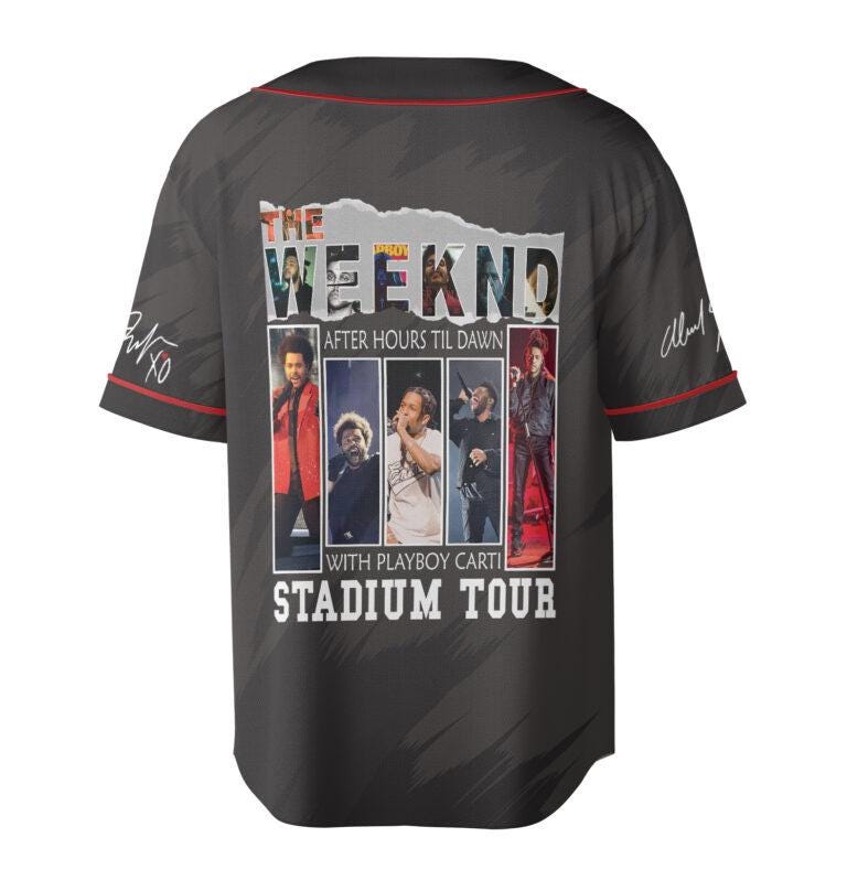 The Weeknd All Album Baseball Jersey, After Hours Til Dawn Jersey, The Weeknd With Playboy Carti