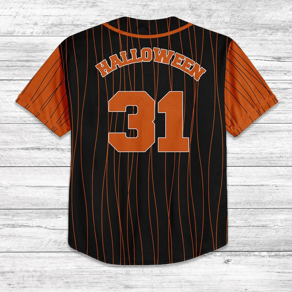Custom Spooky Baseball Jersey, Halloween Jersey Shirt, Kids Youth Adult Matching Halloween Outfit, October 31 Costume Jersey Tee