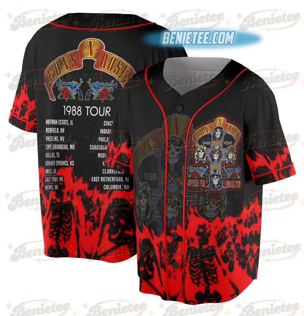 Guns n Roses Baseball Jersey, Rockband Jersey