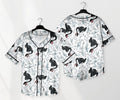 Toothless Baseball Jersey Shirt, Light Fury Dragon Button Up Shirt, Cute Dragon Gift for Adults, Unisex Fantasy Jersey, Toothless Shirt Gift