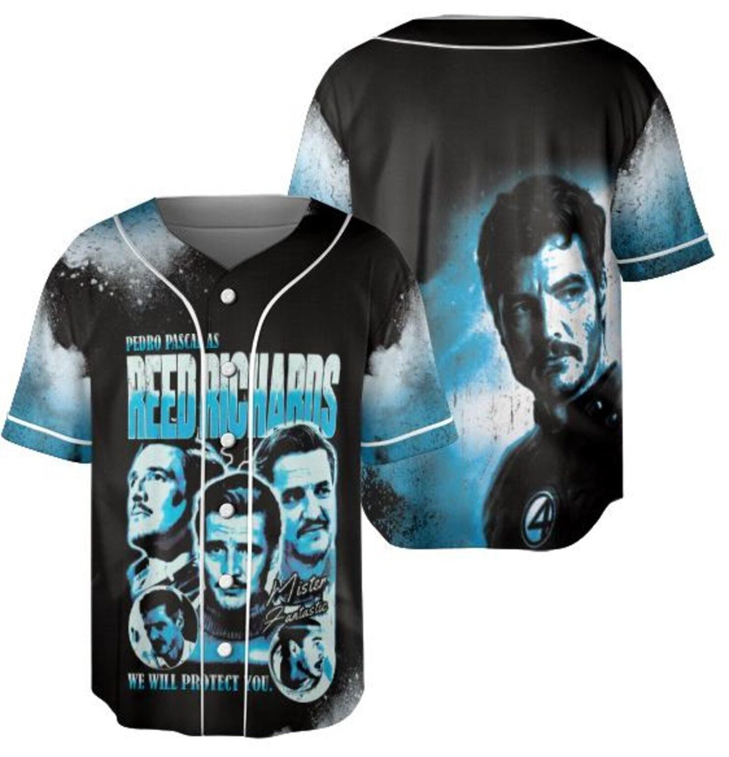Reed Richards Jersey ,Mister Fantastic tee, Fantastic Four First Steps Shirt , Pedro Pascal Shirt