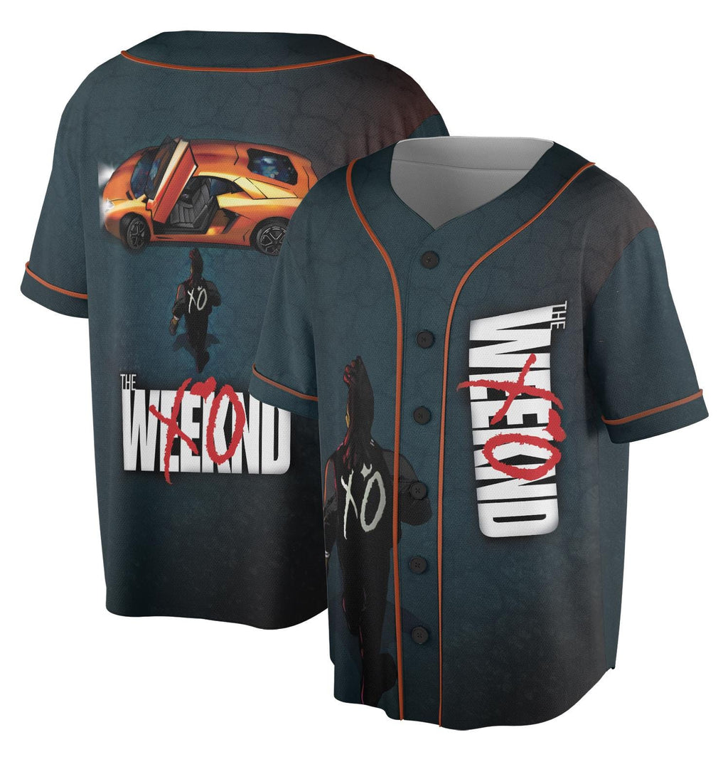 Starboy-Inspired Anime Baseball Jersey, Lamborghini The Weeknd Jersey, High GSM Apparel, Perfect Gift for Music and Street Culture Fans