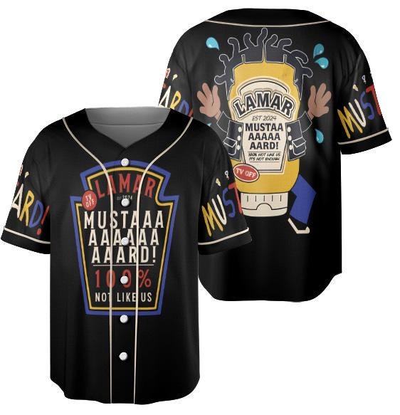 Kendrick Lamar Mustard Music BAseball Jersey