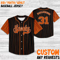 Custom Spooky Baseball Jersey, Halloween Jersey Shirt, Kids Youth Adult Matching Halloween Outfit, October 31 Costume Jersey Tee