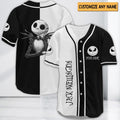 Custom Jack Skellington Baseball Jersey, Halloween Outfit, Nightmare Before Christmas Jersey Shirt, Halloween Jersey