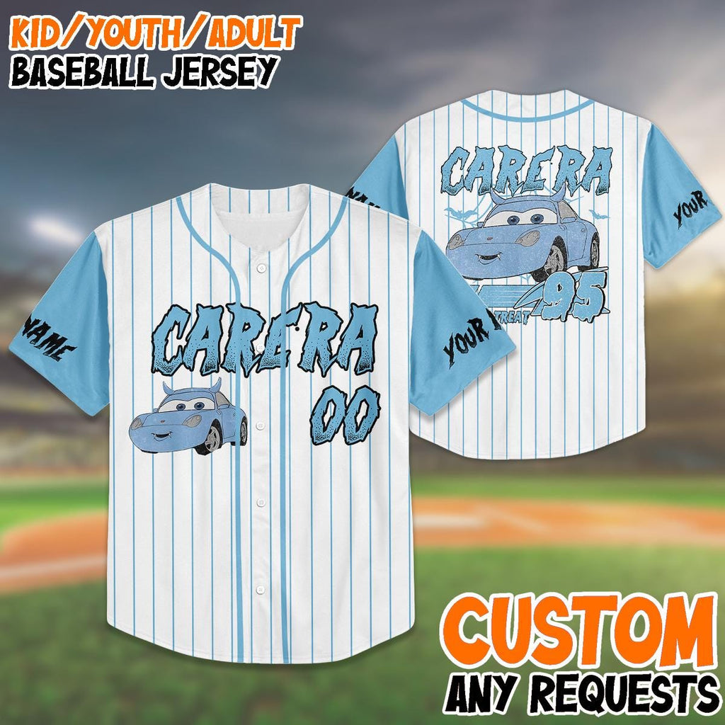 Custom Carera Baseball Jersey Halloween Outfit, Trick or Treat Jersey for Kids & Adults, Personalized Halloween Costume Shirt