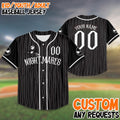 Custom Birthday Baseball Jersey, Jack Skellington Pinstripe Shirt, Personalized Name Number, Spooky Birthday Gift, Halloween Party