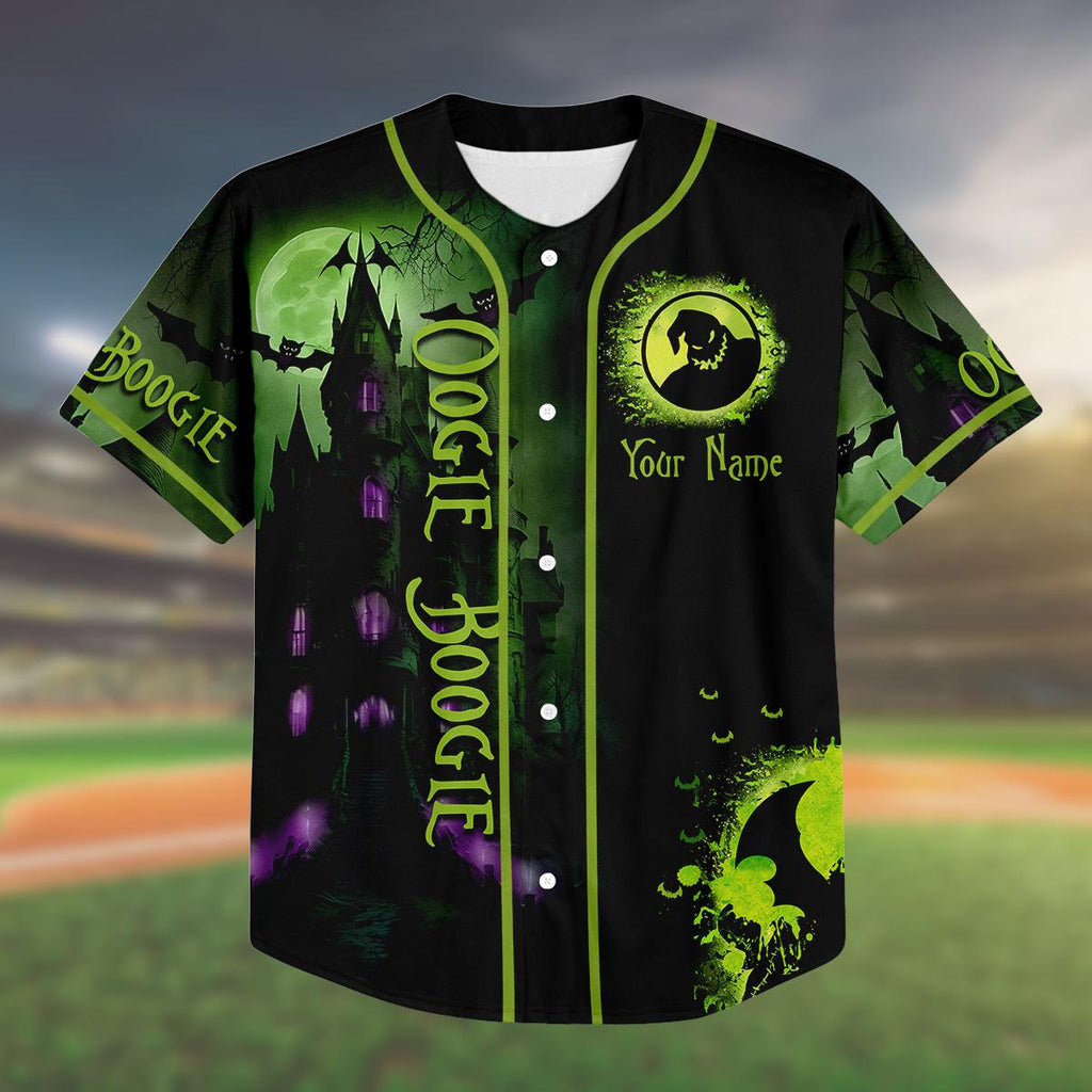 Custom Halloween Baseball Jersey, Oogie Boogie Baseball Shirt, Personalized Halloween Jersey, Spooky Gift, Family Costume