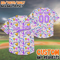 Custom 90s Style Baseball Jersey for Kids & Adults, Personalized Team Name and Number, Retro Pattern Shirt, Family Matching Outfit, Birthday