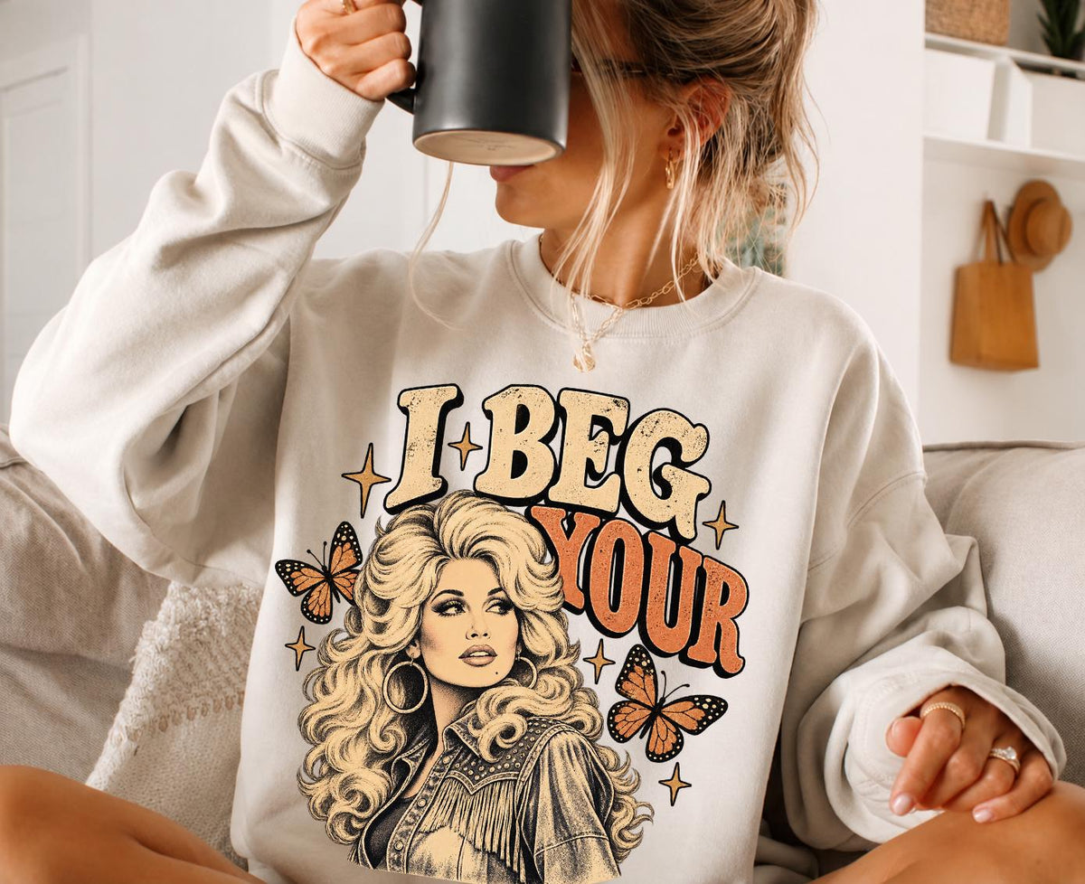 Beg Parton Dolly Tribute Vintage Country Music Retro Nashville Cowgirl Tee (1)