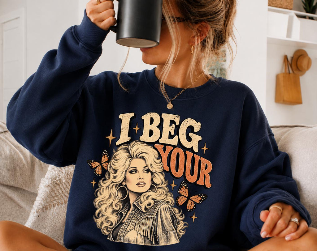 Beg Parton Dolly Tribute Vintage Country Music Retro Nashville Cowgirl Tee (3)