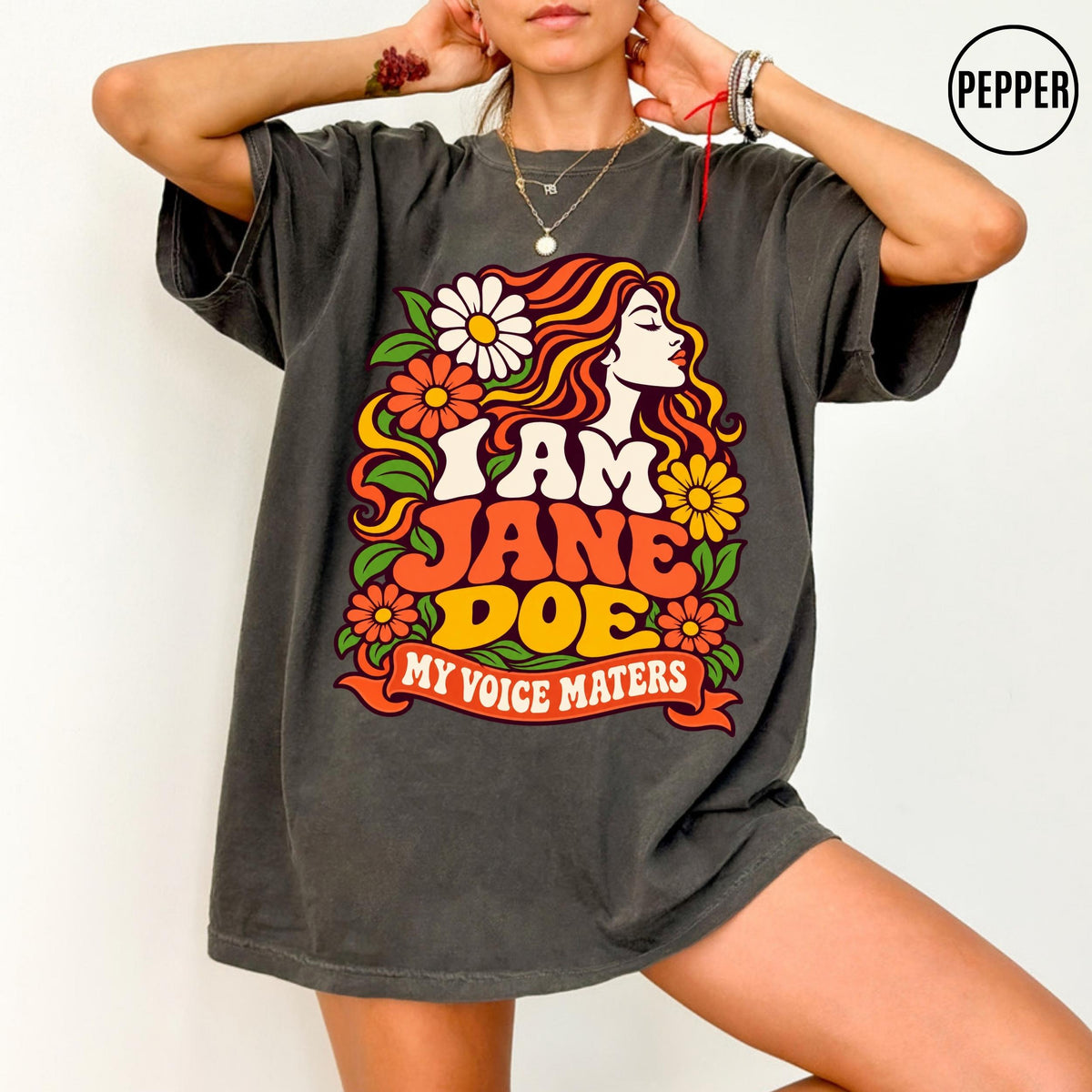 Am Jane Doe Comfort Colors Sa Survivor Tee Feminist Solidarity Protes Rights Tee Feminist (1)