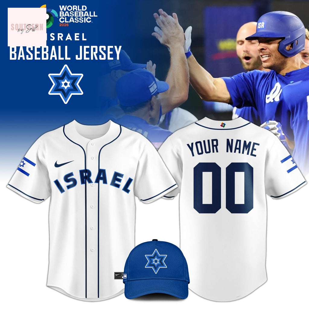 Israel Baseball 2026 World Baseball Jersey – White