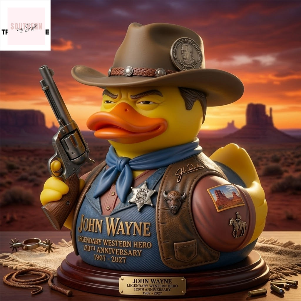 John Wayne 120Th Anniversary Legendary Western Hero Rubber Duck