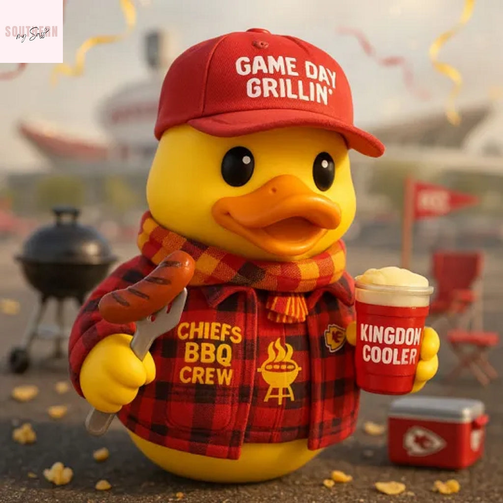 Kansas City Chiefs BBQ Crew Rubber Duck