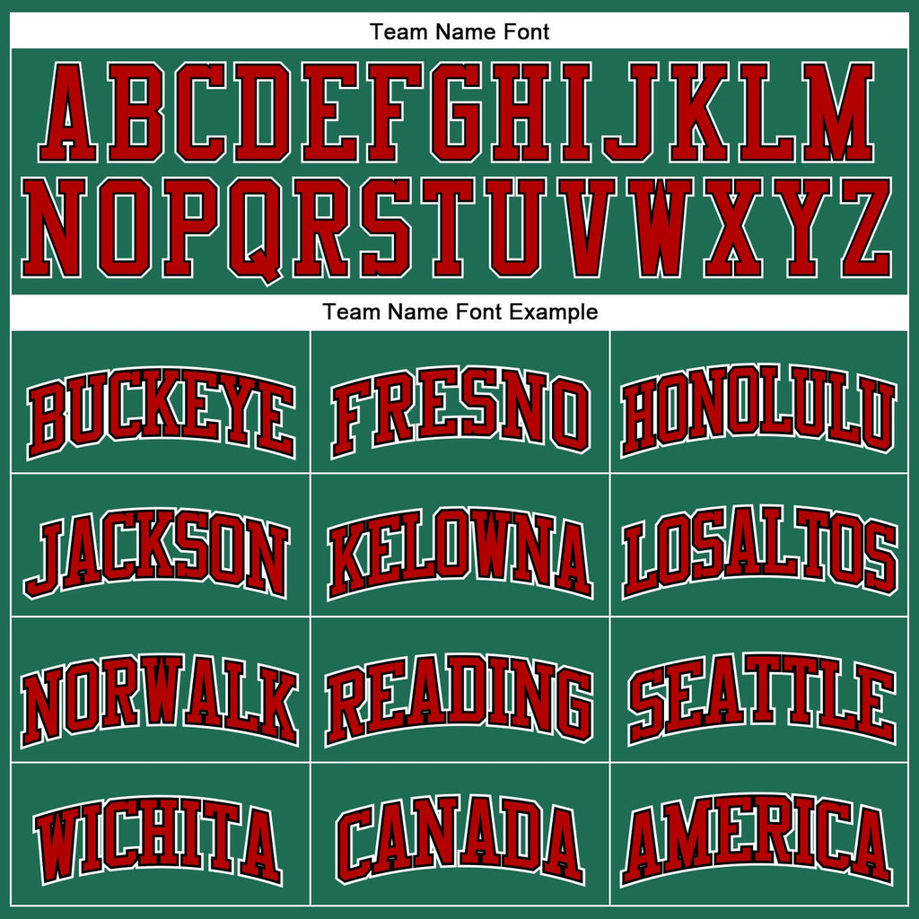 Custom Kelly Green Red Pinstripe Red-Black Authentic Basketball Jersey