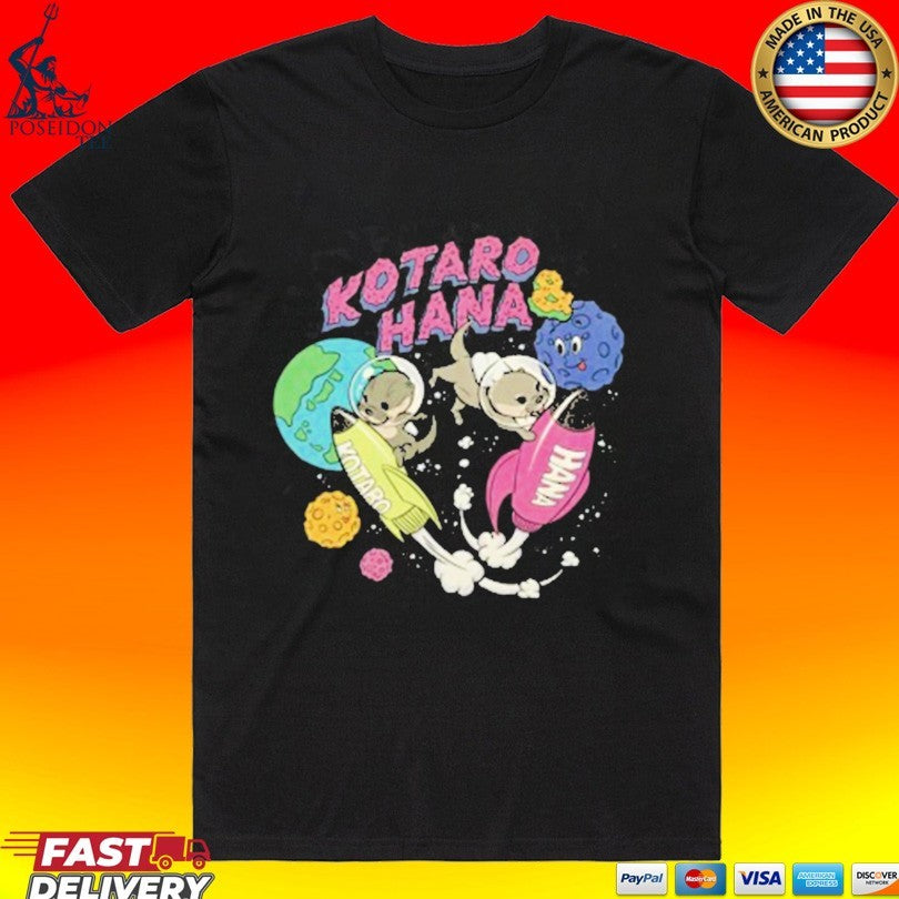 Kotsumet Kotaro Hana Space Otters T-shirt