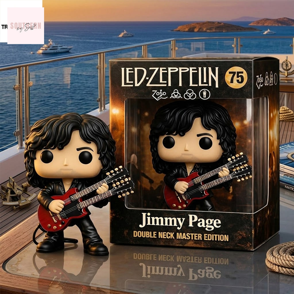 Led Zeppelin Jimmy Page Legends Of The Golden Era Pop Figure Doll
