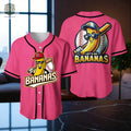 Let’s Go Banana Wearing Sunglasses Pink Baseball Jersey