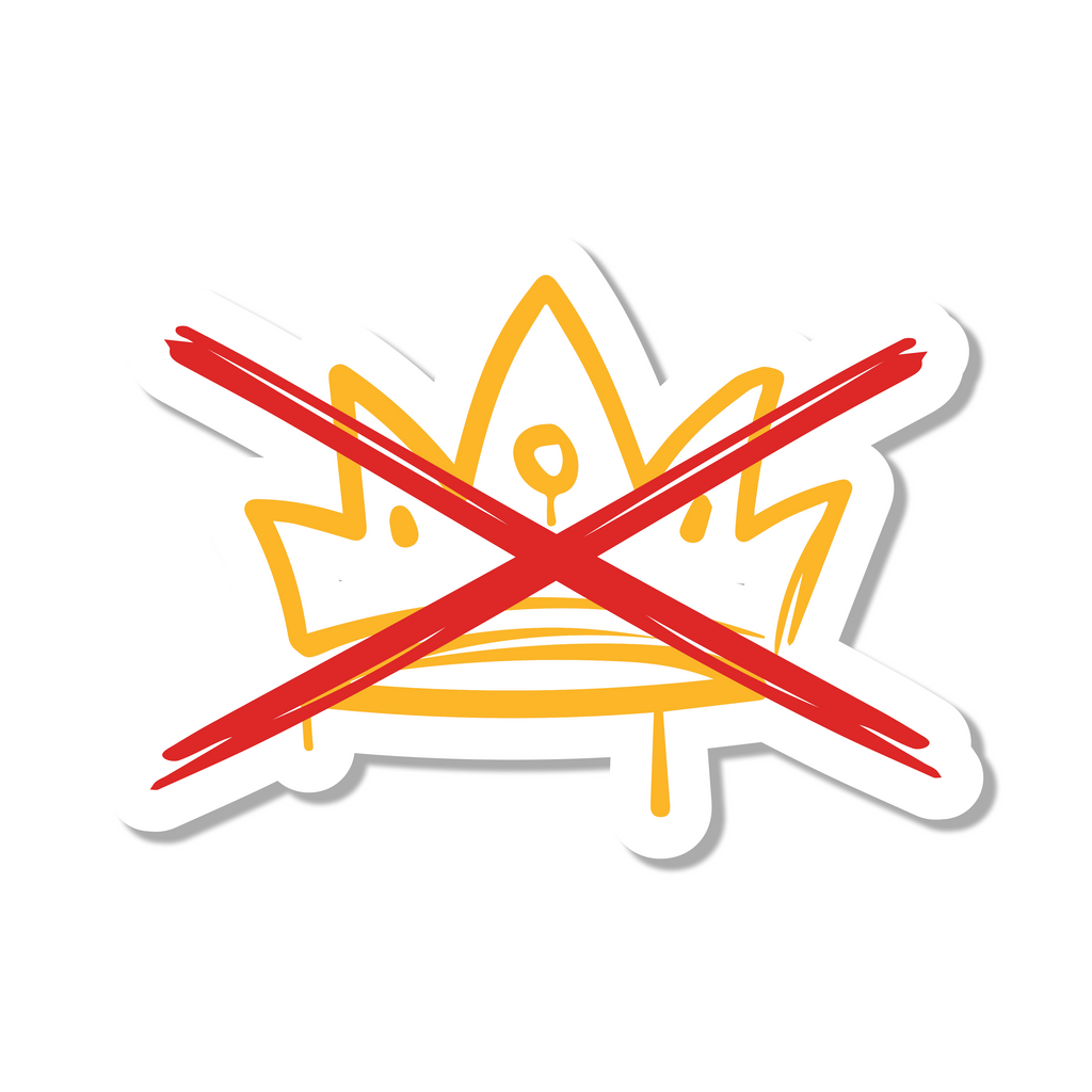 No Kings Crown Die Cut Sticker