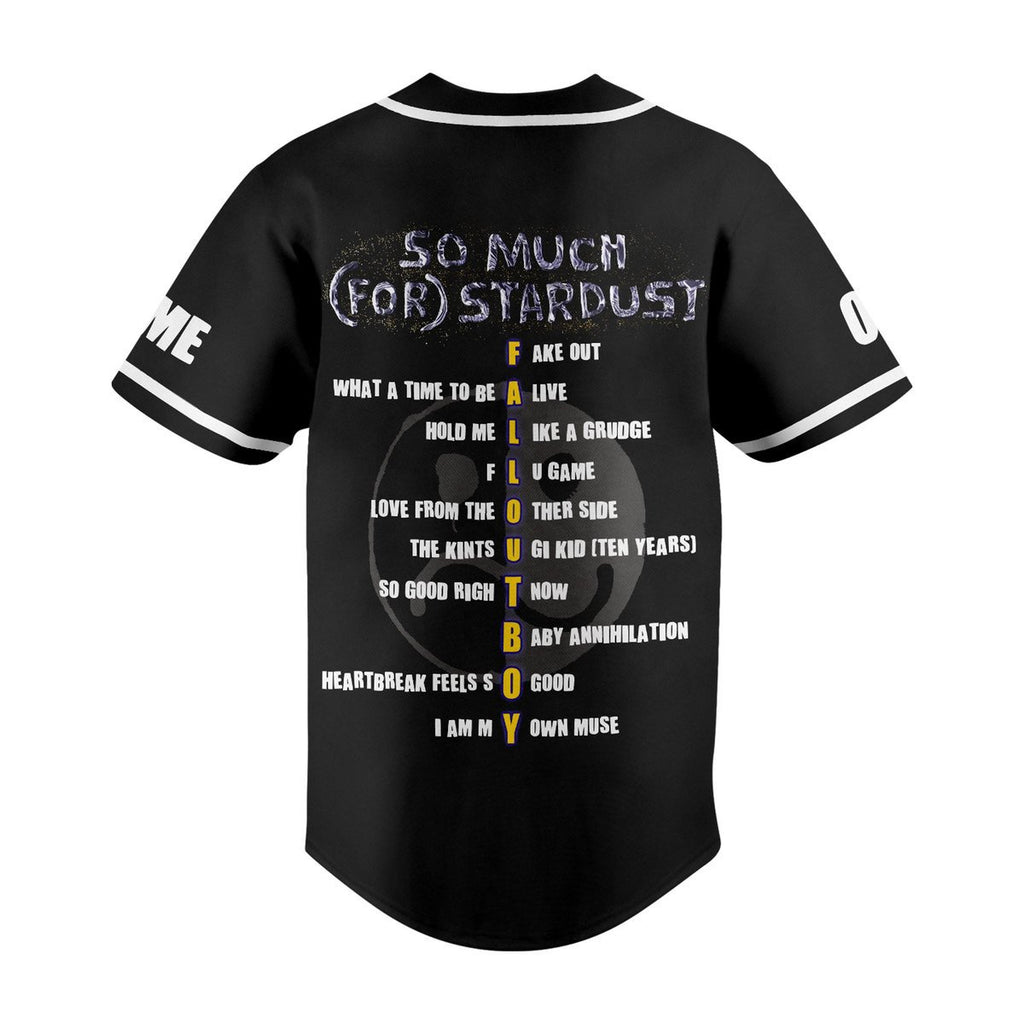 Personalized Fall Out Boy Music Black Baseball Jersey