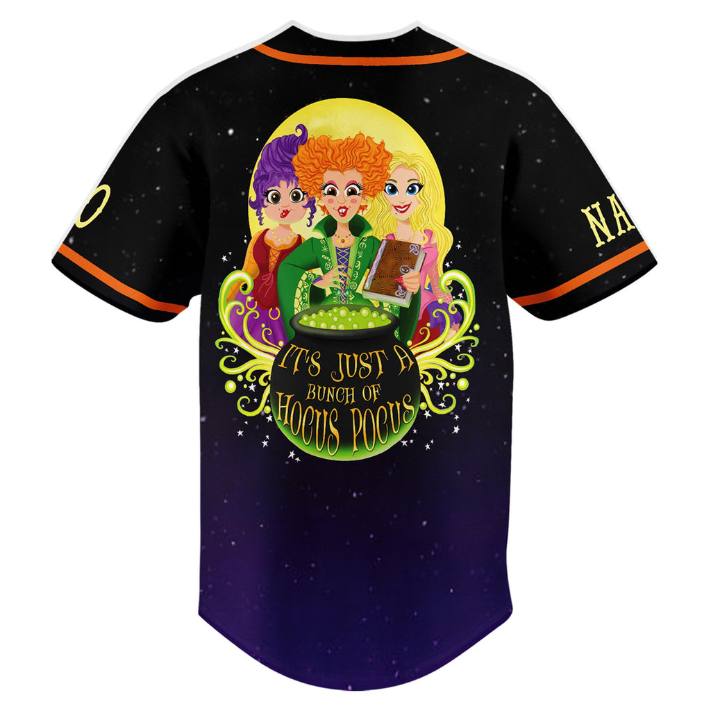 Personalized Hocus Pocus Halloween Baseball Jersey