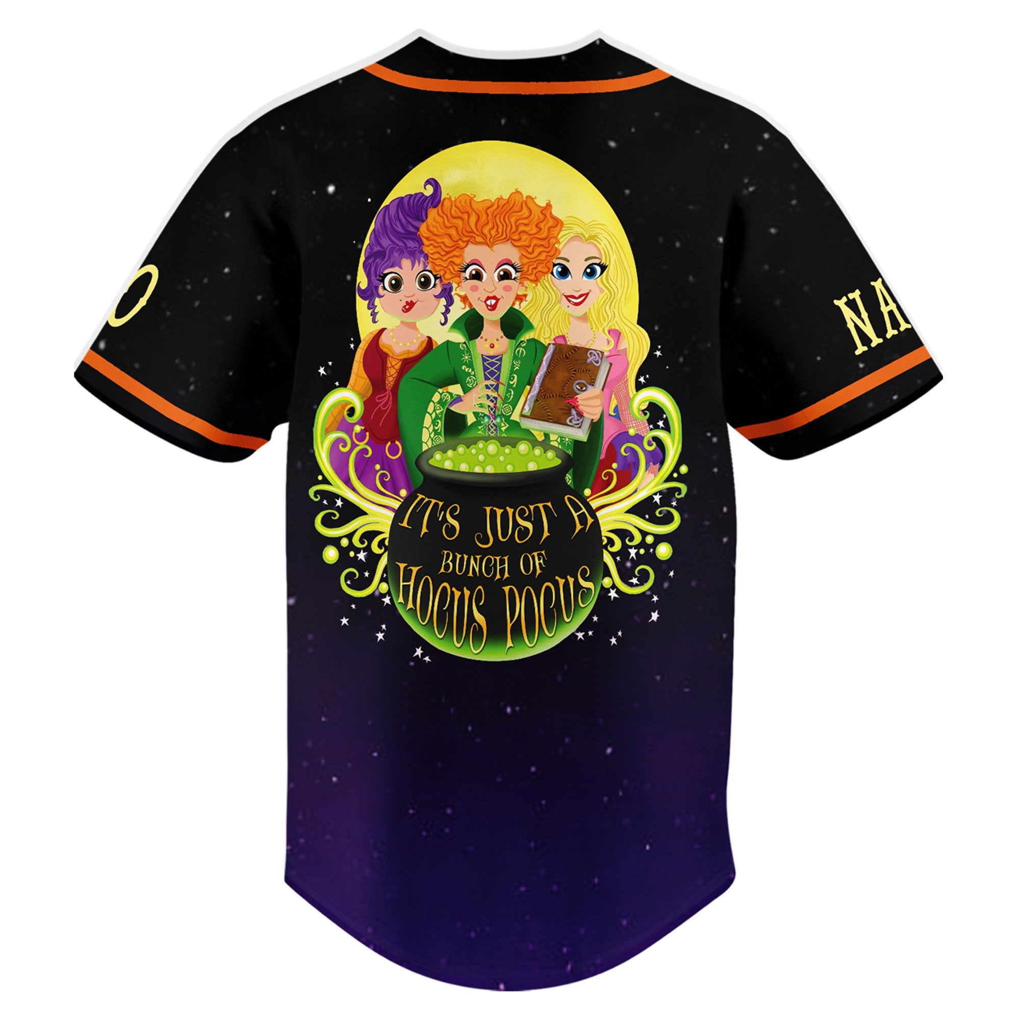 Personalized Hocus Pocus Halloween Baseball Jersey