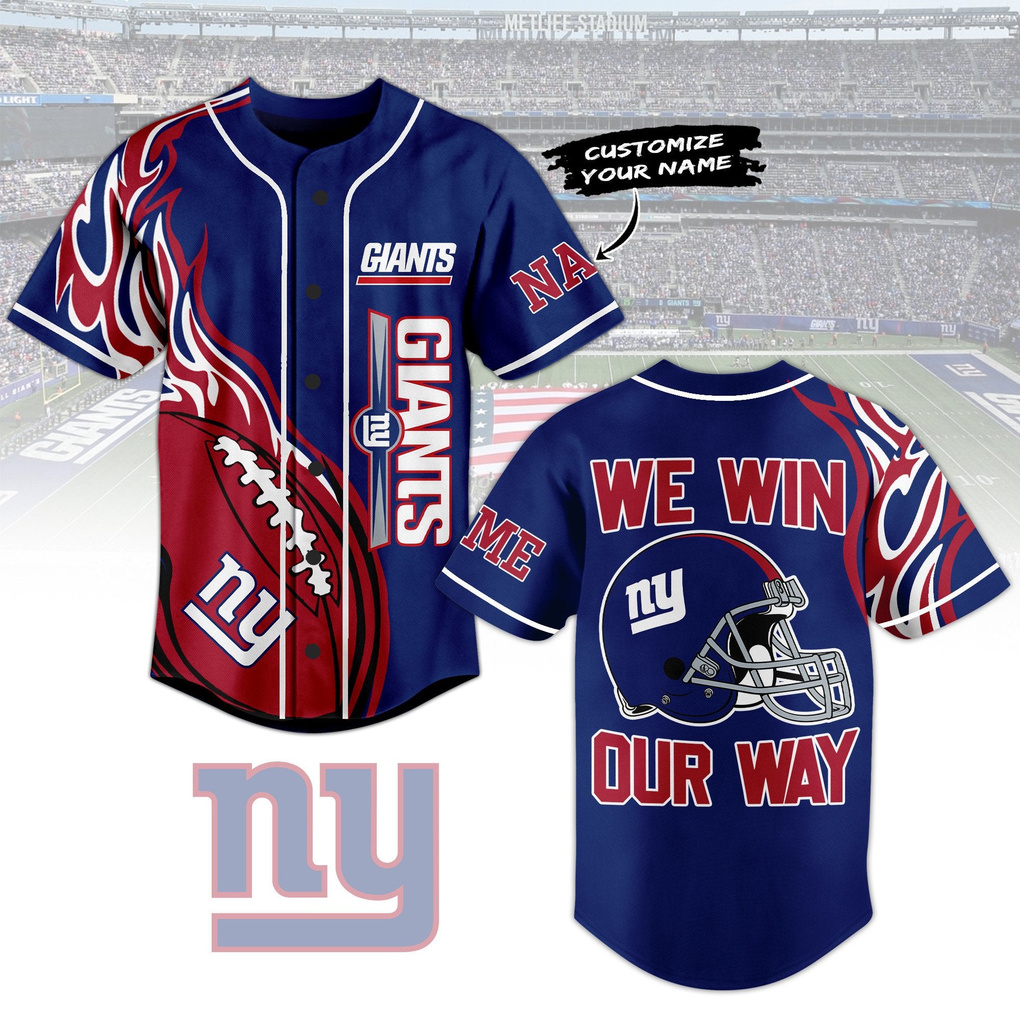 Personalized New York Giants Baseball Jersey For Enthusiastic Fans