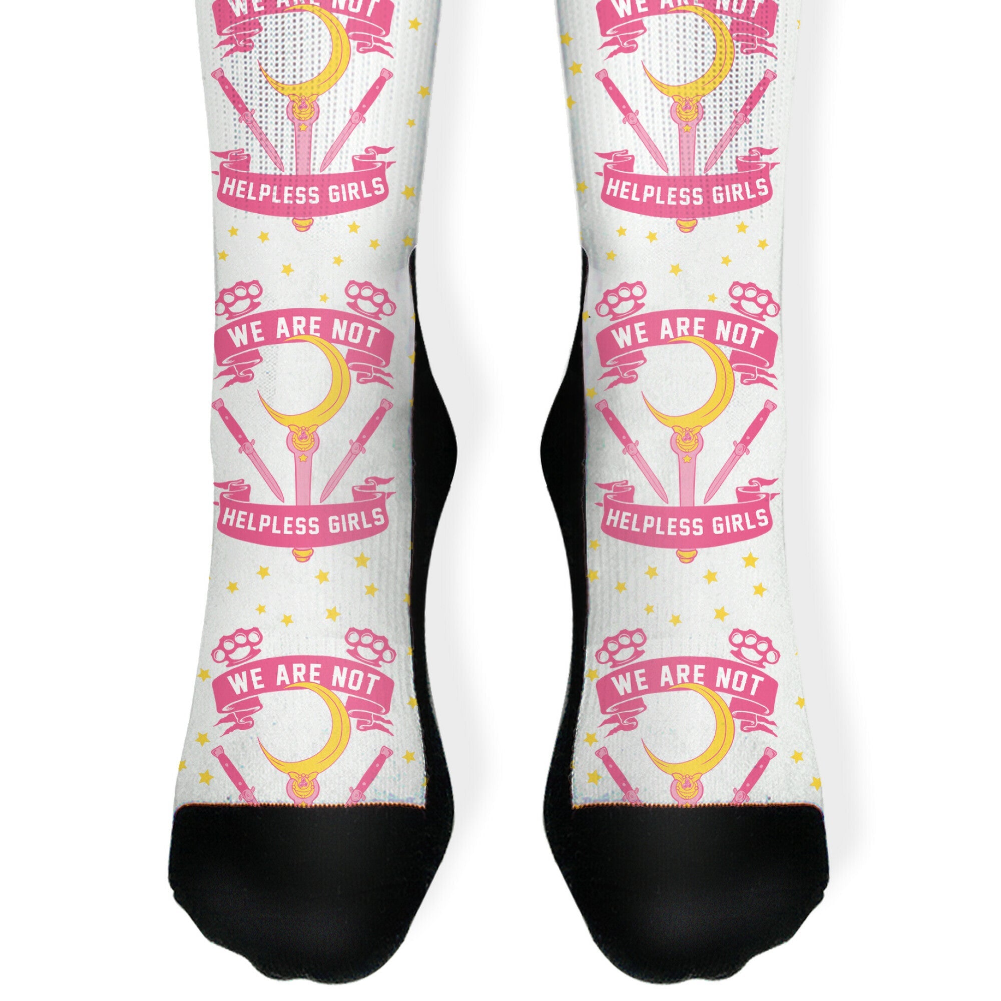 We Are Not Helpless Girls Pink Socks