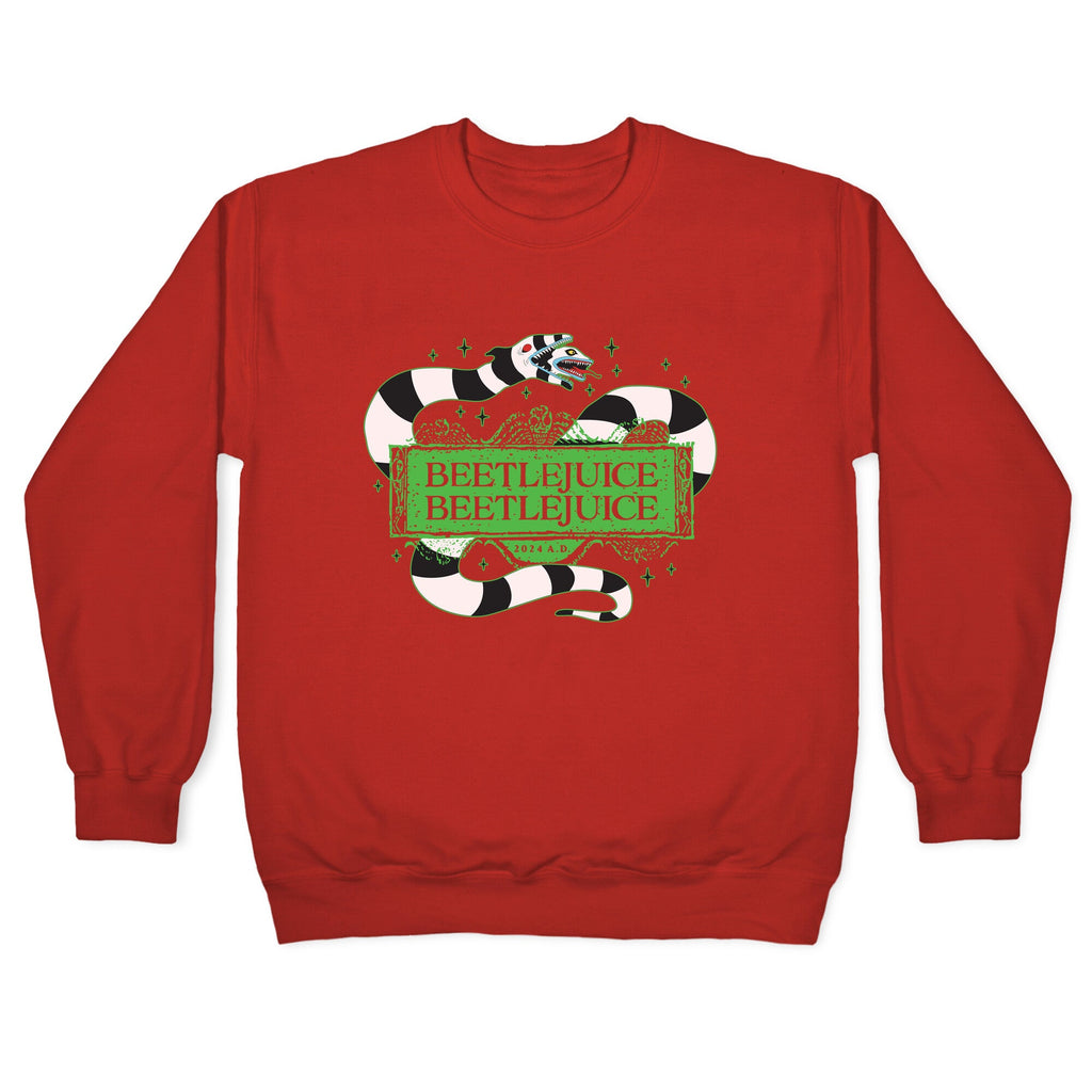 Beetlejuice Beetlejuice 2024 AD Crewneck Sweatshirt