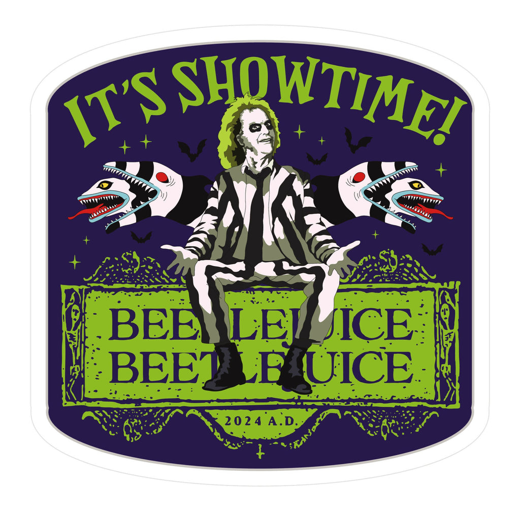 Beetlejuice Its Showtime Sticker