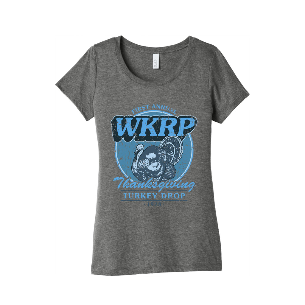 WKRP Turkey Drop Womens Triblend Tee