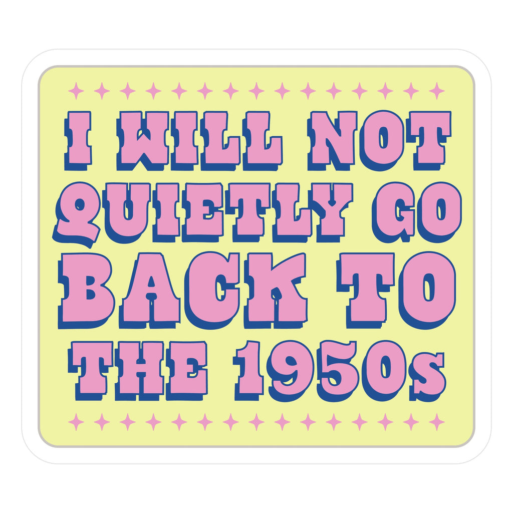 Back to the 1950s Die Cut Sticker