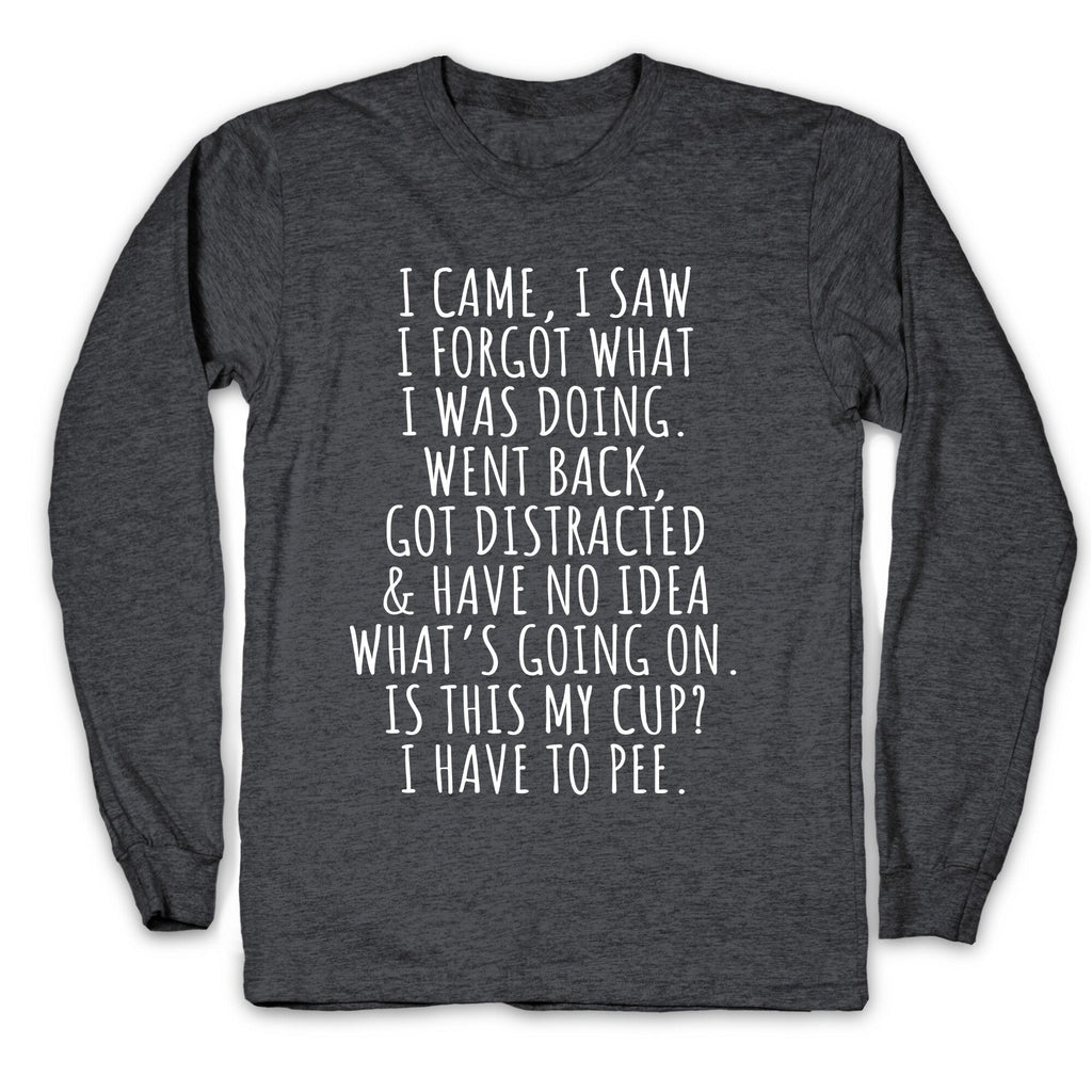 I Came I Saw I Forgot What I Was Doing Longsleeve Tee