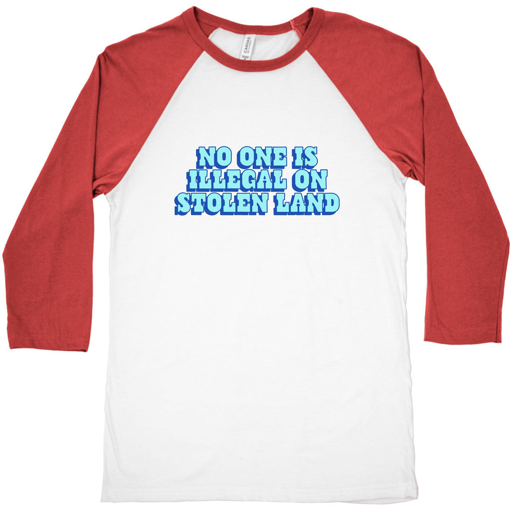 No One Is Illegal Baseball Tee