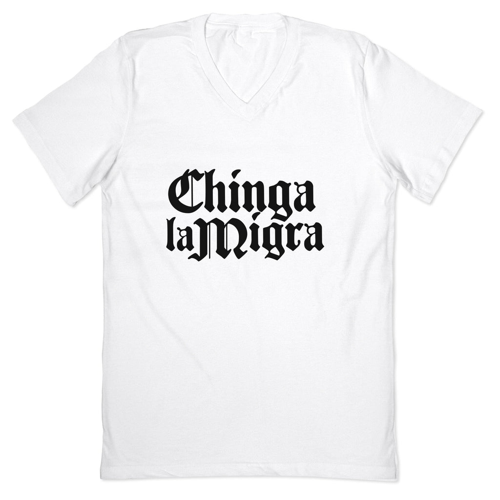 Chinga La Migra Fuck ICE V-Neck