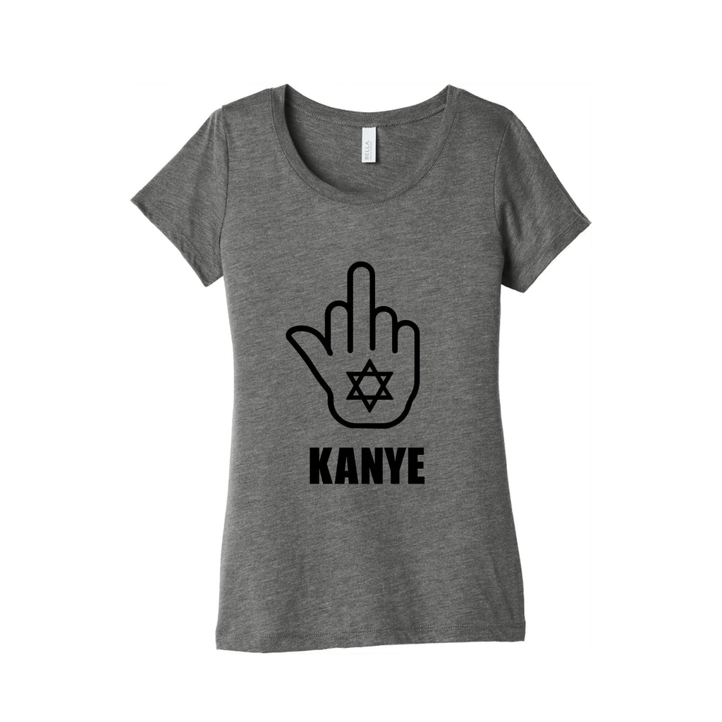 Middle Finger F Kanye Womens Triblend Tee