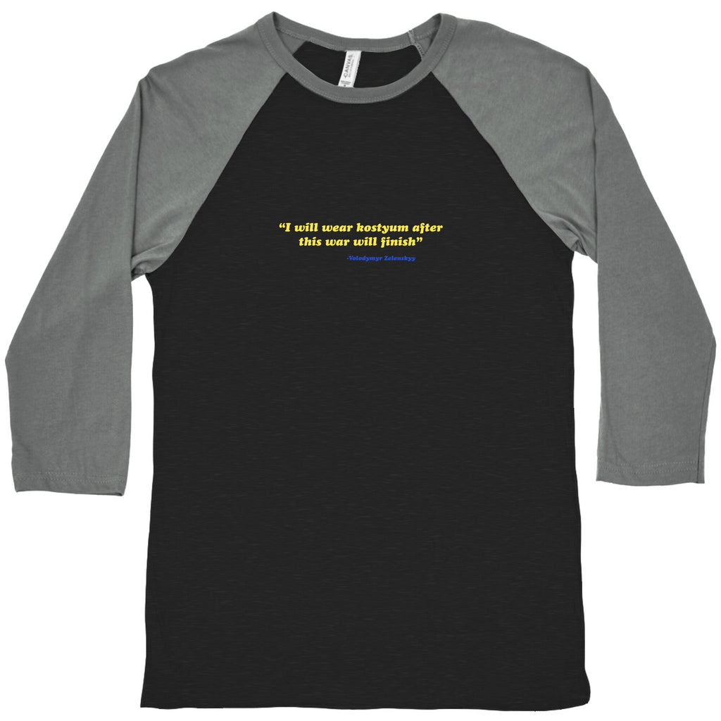 Zelensky Costume Quote Baseball Tee