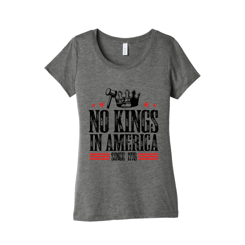 No Kings In America Womens Triblend Tee