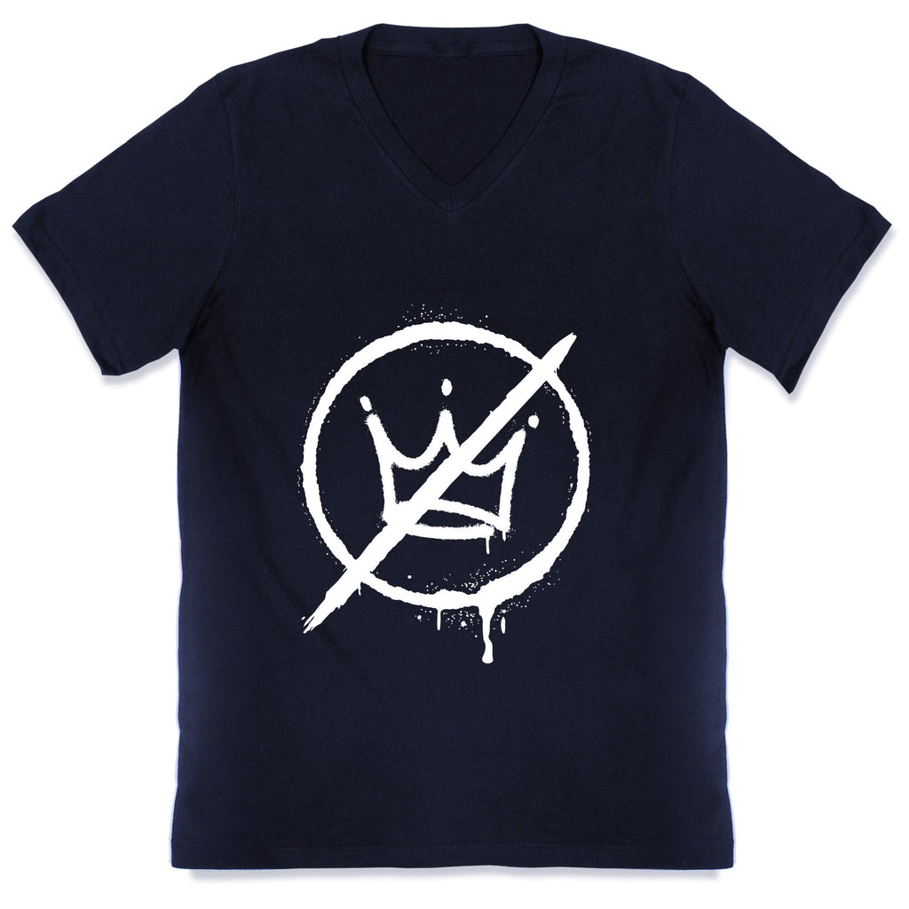 No Kings Crown Anti Trump V-Neck