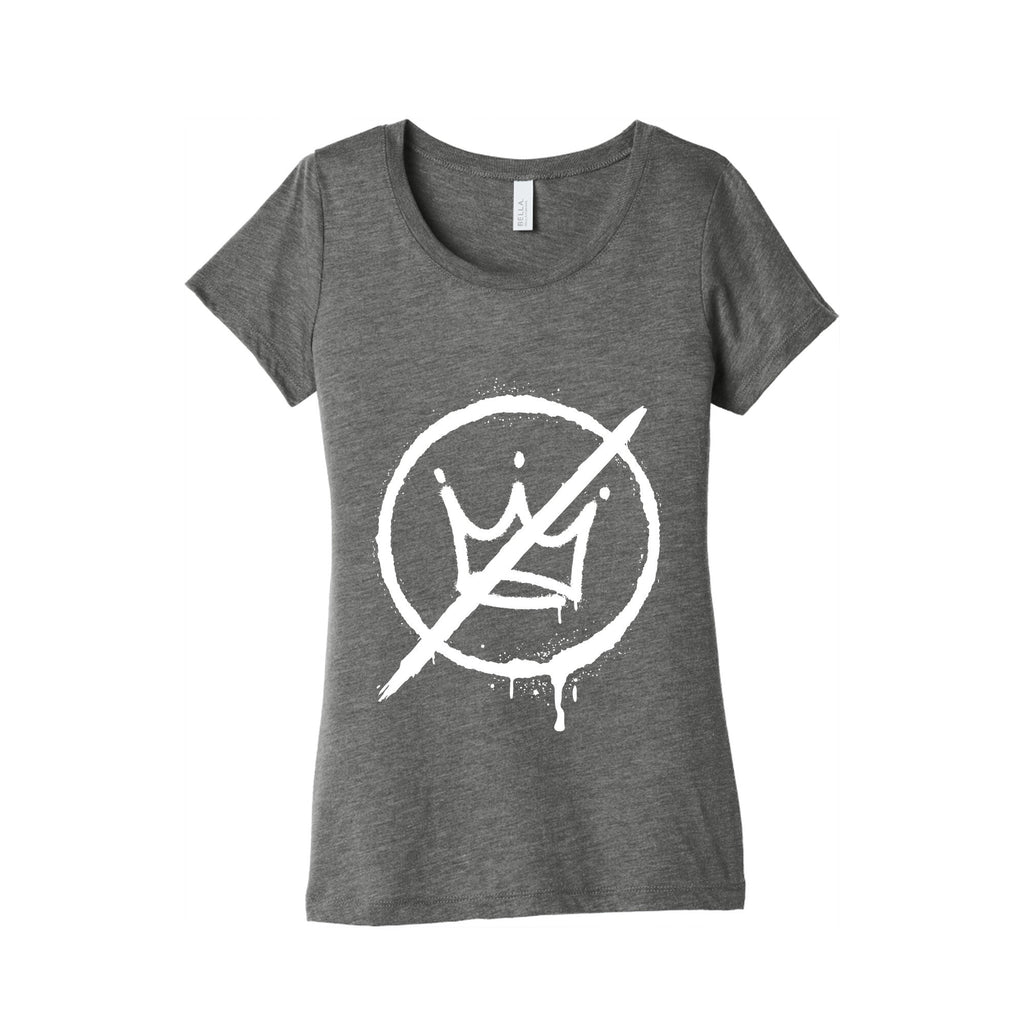 No Kings Crown Anti Trump Womens Triblend Tee