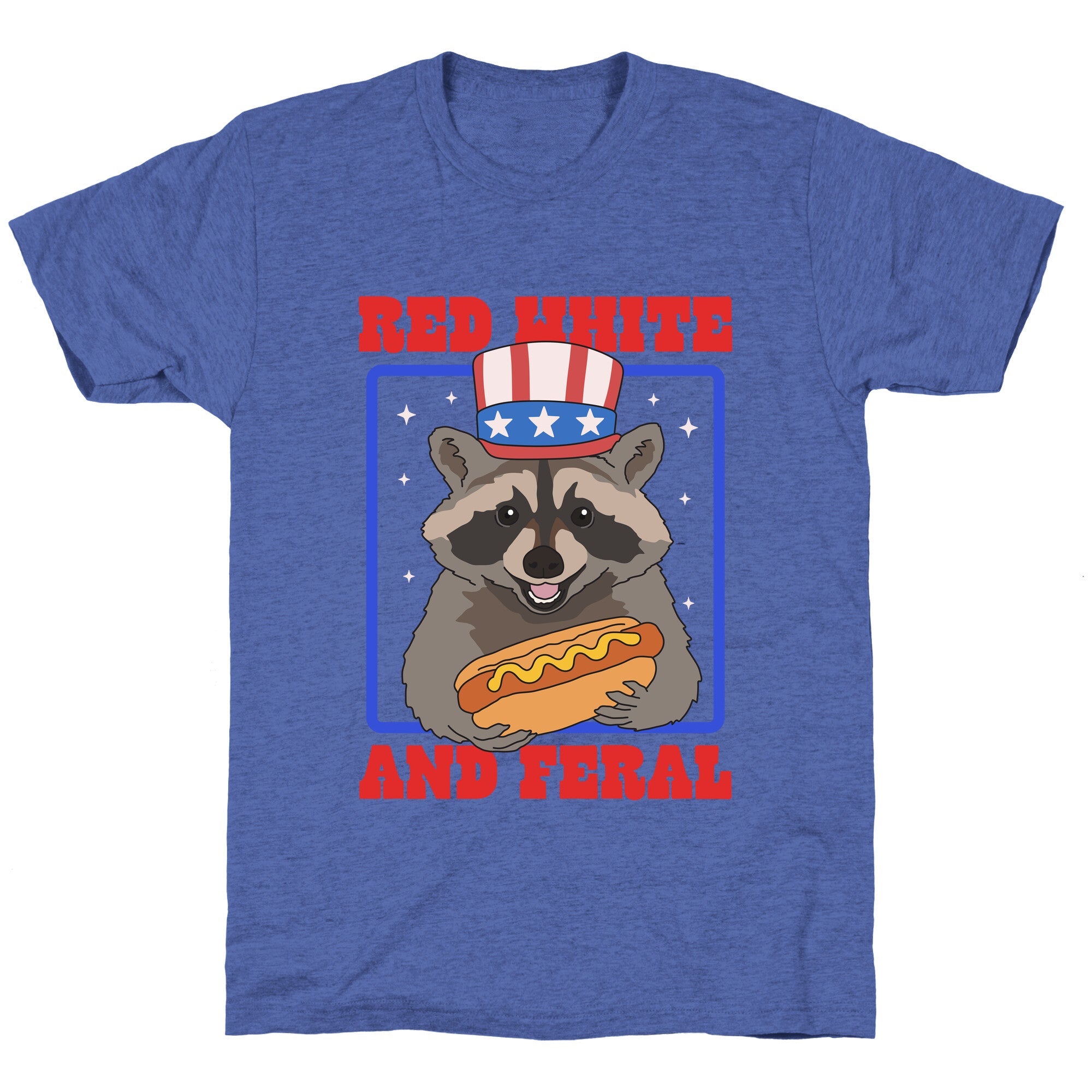 Red White And Feral Unisex Triblend Tee