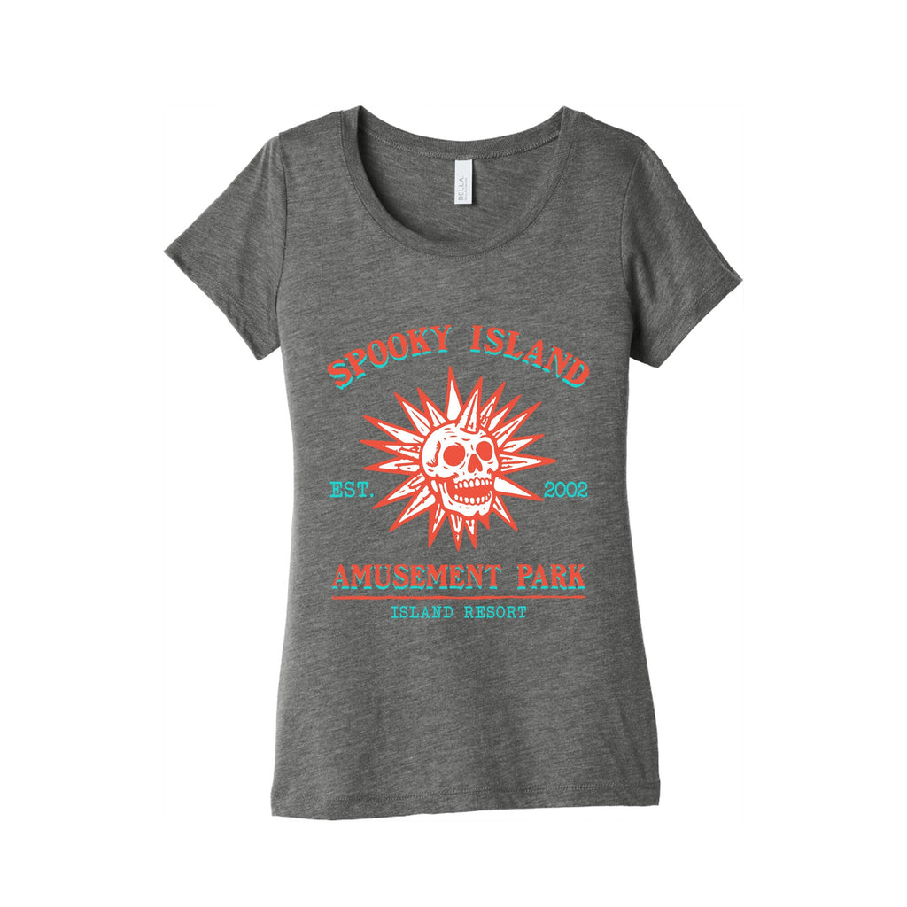 Spooky Island Retro Womens Triblend Tee