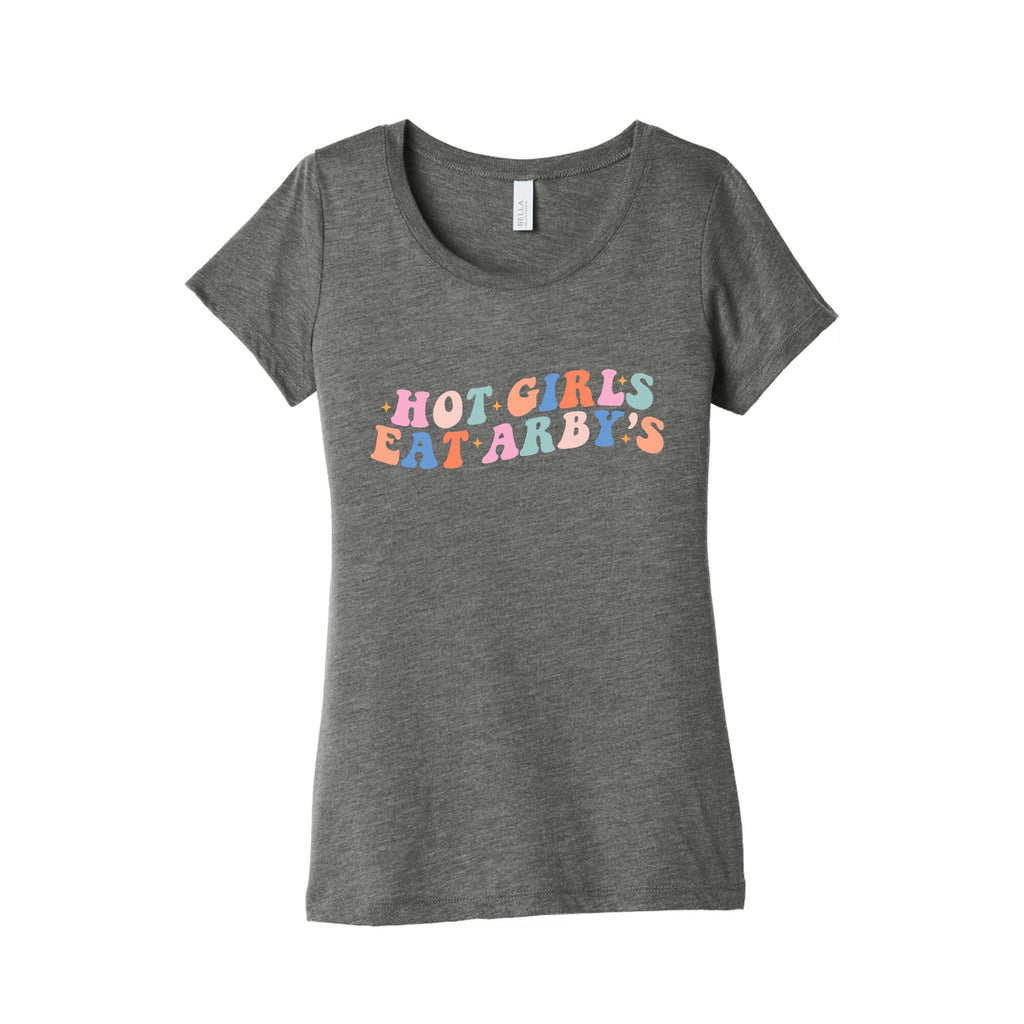 Hot Girls Eat Arbys Retro Womens Triblend Tee